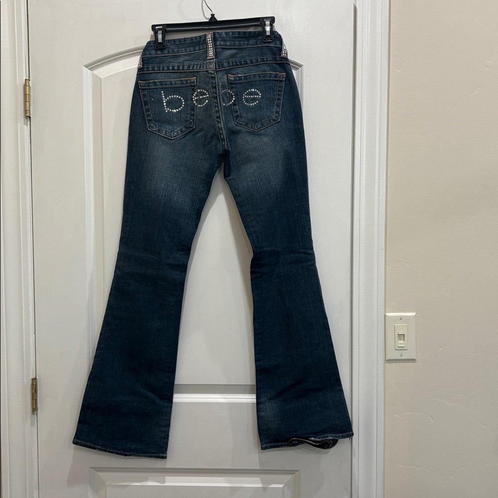 BEBE RHINESTONE JEANS - Picture 2 of 8